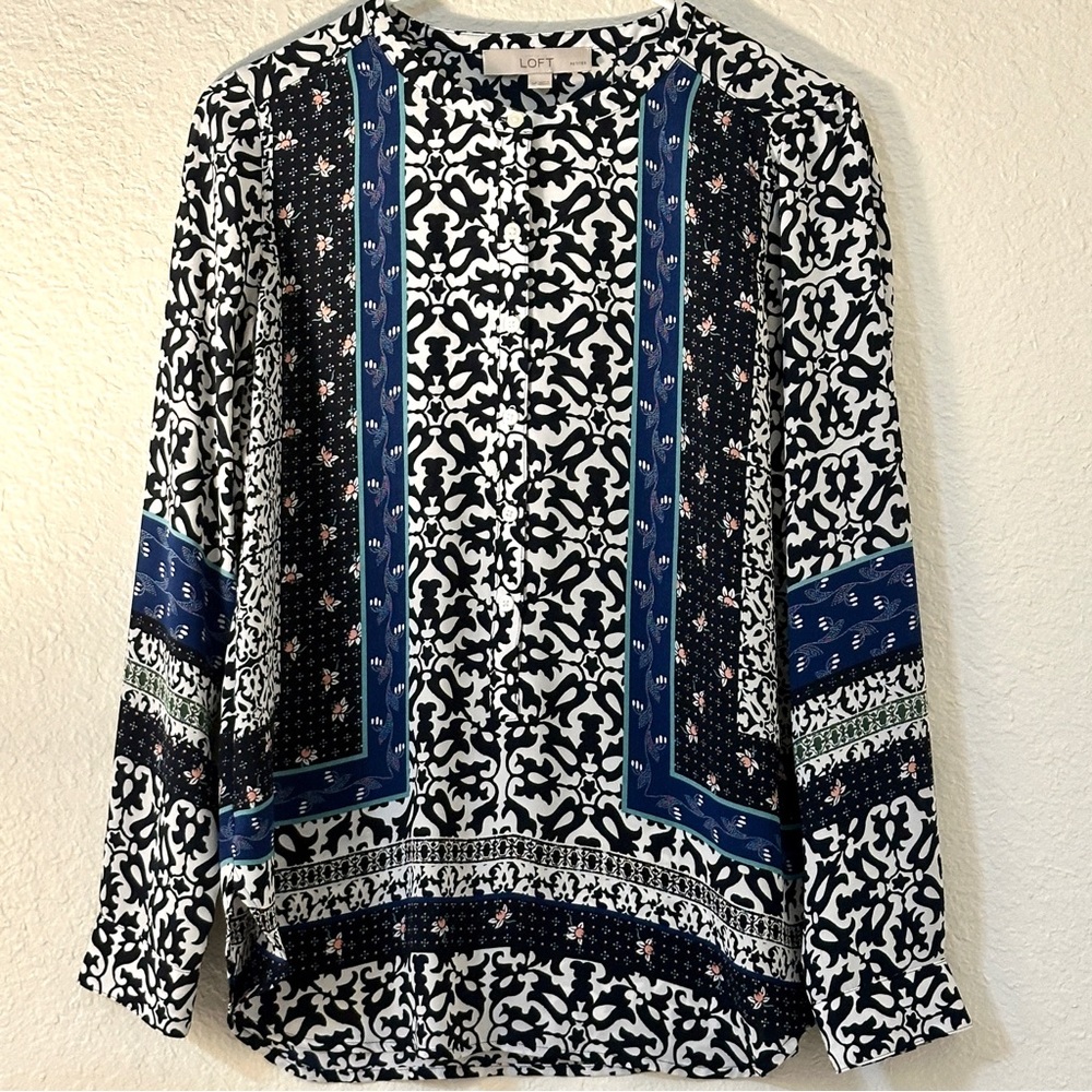 Loft long sleeve blouse small petite